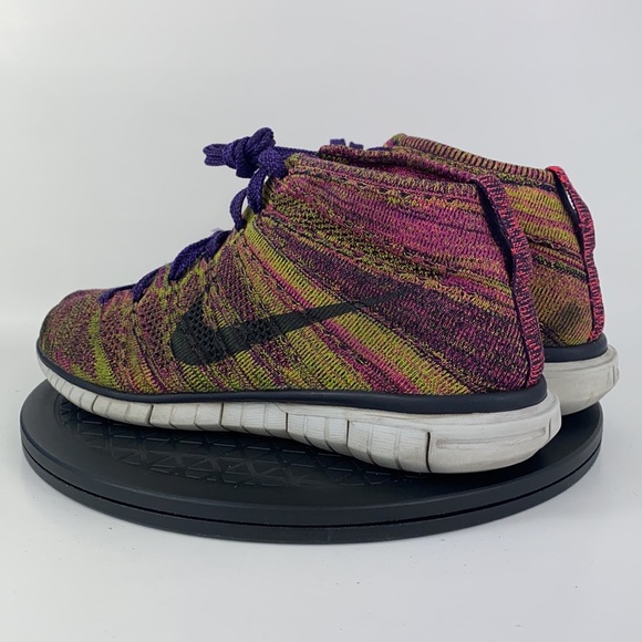 Nike Free Flyknit Chukka 'Multicolor Fireberry' 639700-501 Men's Size 10 - Picture 7 of 12